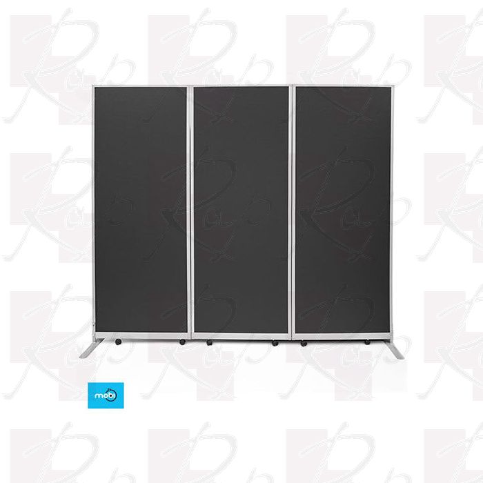 Mobi anti-bacterial portable room dividers with 3 panels and added stability feet. 