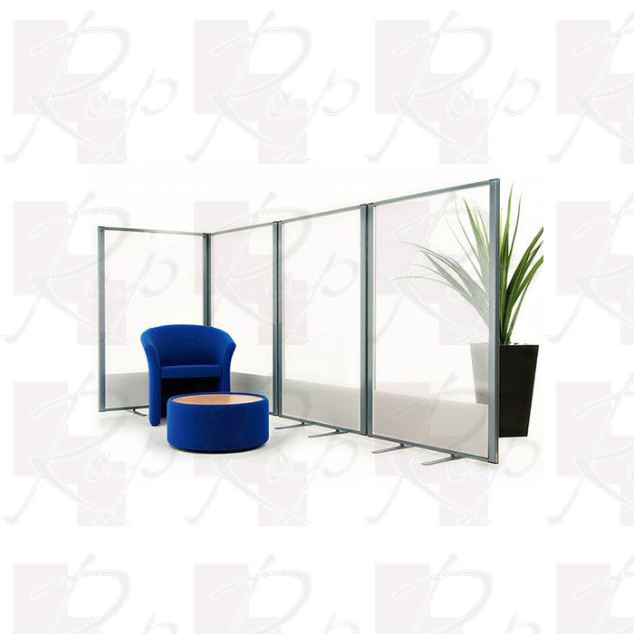 Full clear and frosted acrylic Morton office partitions 