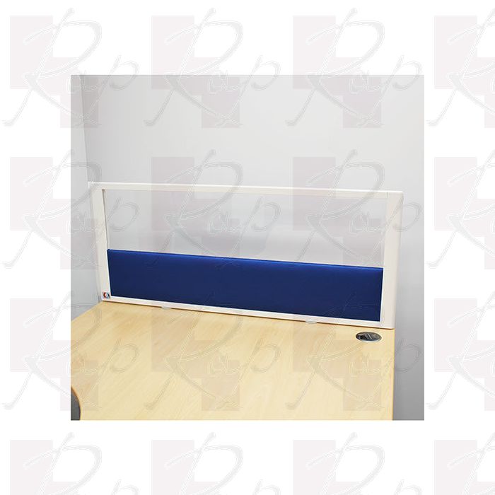 Morton vision desk divider with acrylic and acoustic panels