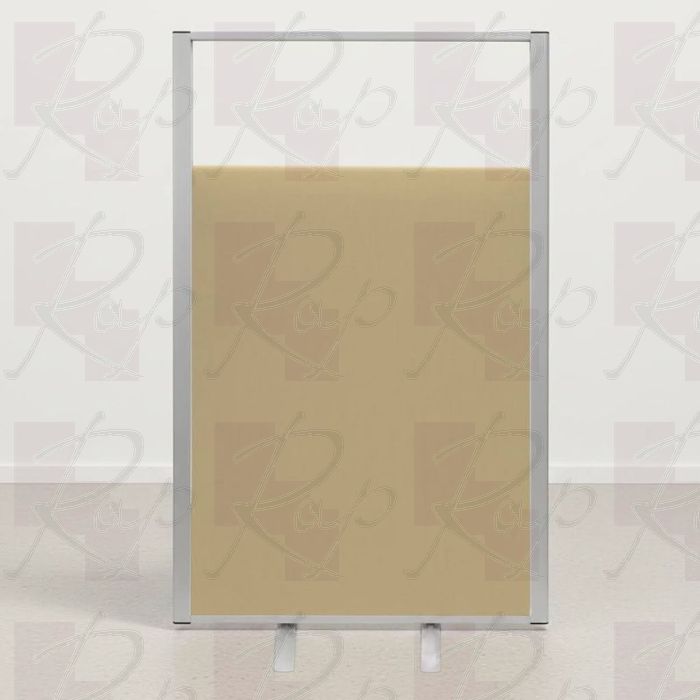 Morton+ free standing vision top screen with acrylic and acoustic panels.