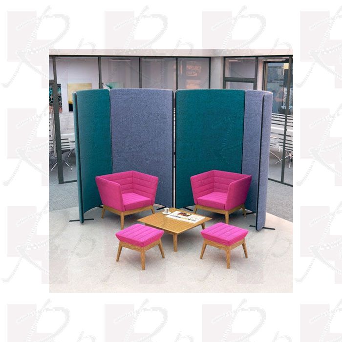Nova deluxe curved acoustic office partition screens