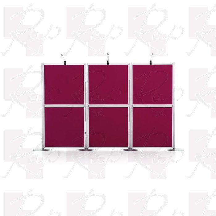Universal large panel display board kit 4 with claret loop nylon fabric and 3 LED lights.