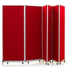 1500mm high mobile screens with red loop nylon fabric