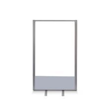 freestanding acrylic and acoustic office screens, with clear or frosted acrylic and acoustic fabric base. 