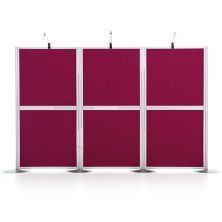 Universal large panel display board kit 4 with claret loop nylon fabric and 3 LED lights.