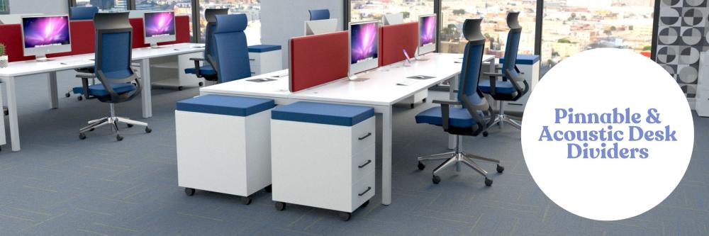 Pinnable & Acoustic Desk Dividers
