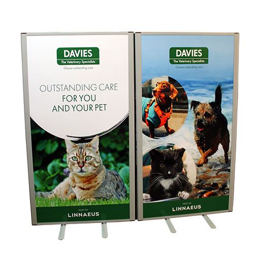 1.8m high printed free standing office screens
