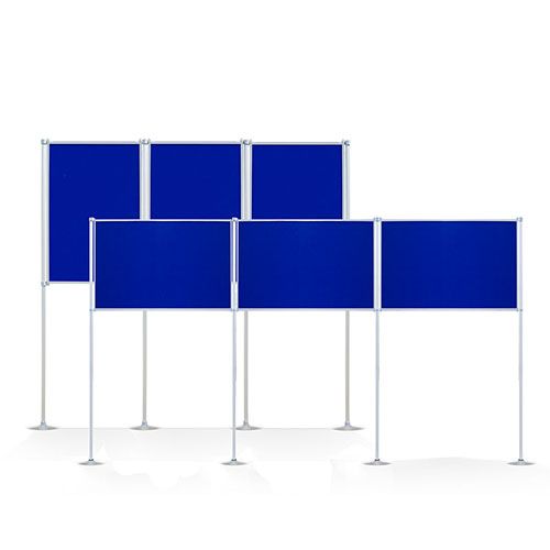 Triple A1 Linx modular display board kit with electric blue loop nylon fabric