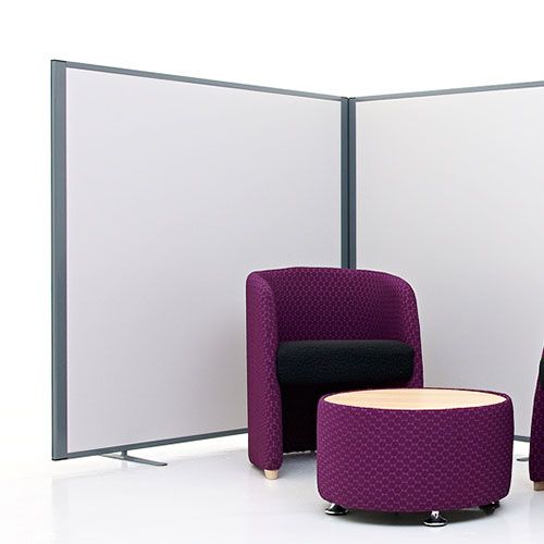 White gloss laminate free standing screens at 2000mm high