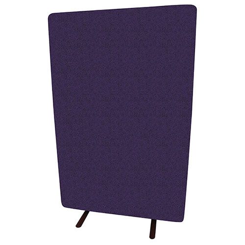 Nova deluxe acoustic screen dividers with purple fabric and black PVC edging at 1.6m high