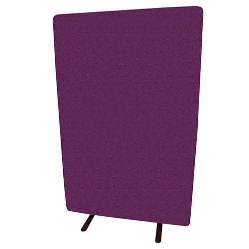 Nova deluxe 1500mm high screen divider, upholstered in purple 100% wool fabric. 