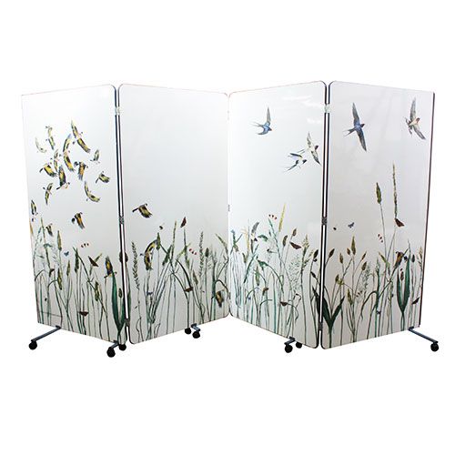 1500mm high printed foldable room divider from the range of concertina Flexi-Screens. 