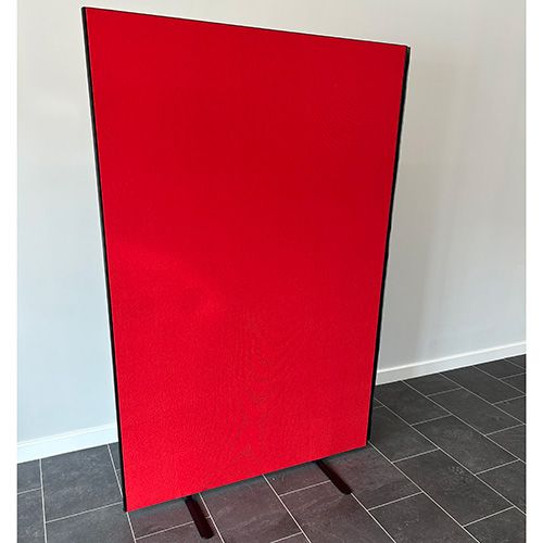 Xpress Office Partitions in red woven fabic 