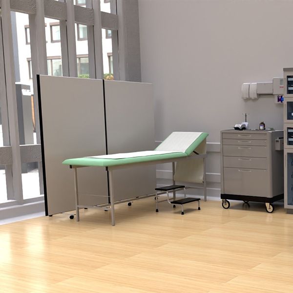 Budget Medical Screens on Castor Wheels, used for COVID-19 testing & vaccine centres