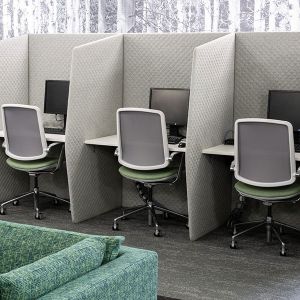Snug 3 Person Workbooth with extension panel