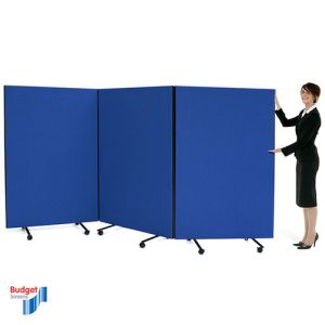Budget Triple Safety Partition Screens supplied with castor wheels for portability