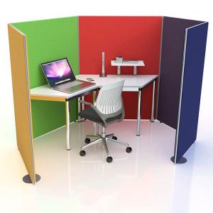 Acoustic work pod, made with acoustic Budget Office Partitions