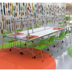 social distancing clear acrylic office desk divider