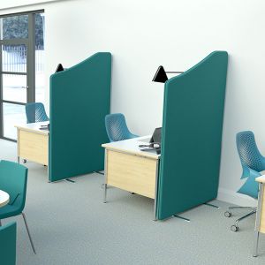 Delta Wavetop Screens, using double layered acoustic foam for maximum acoustic properties 