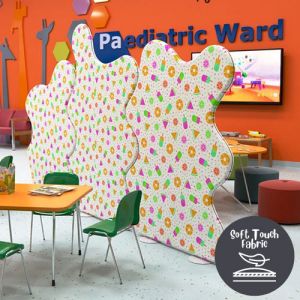 Delta Velvet Hospital Screens in a paediatric ward