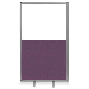 half vision office screens. Made with a top acrylic panel and a bottom acoustic panel. 