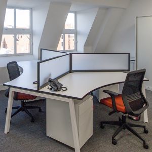 Linnea 120 degree desk top and work stations 