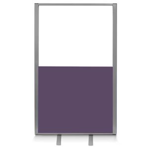 Morton+ half vision acoustic office screens. Made with a top acrylic panel and a bottom acoustic panel. 