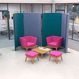 nova deluxe, curve acoustic office partition screens