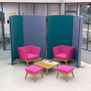Nova deluxe curved acoustic office partition screens