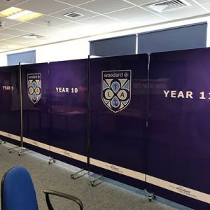 Printed Classroom Partitions used in a school 