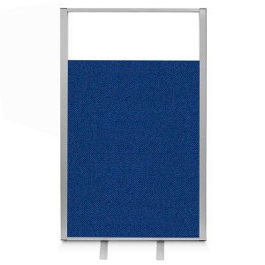 Vision top Morton office screens, acrylic/perspex top panel with an acoustic base panel.