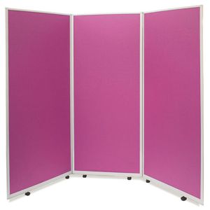 Mobile screens featuring a treated anti-bacterial fabric in pink and aluminium silver frame. 