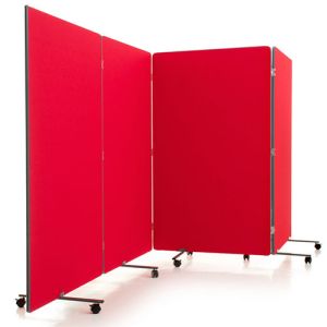 1500mm high woven fabric foldable room dividers from the Flexi-Screen range. 