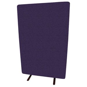 Nova deluxe acoustic screen dividers with purple fabric and black PVC edging at 1.6m high