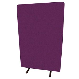 Nova deluxe 1500mm high screen divider, upholstered in purple 100% wool fabric. 