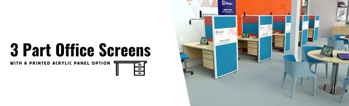 Acoustic and acrylic office screen
