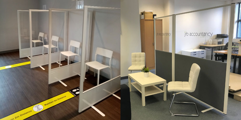 Acrylic Freestanding Office Dividers