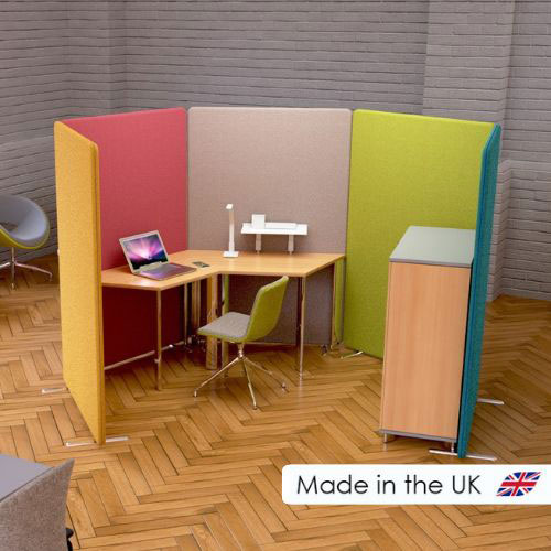 Delta Acoustic Office Dividers add a bright, fun feel to your office whilst soaking up sound