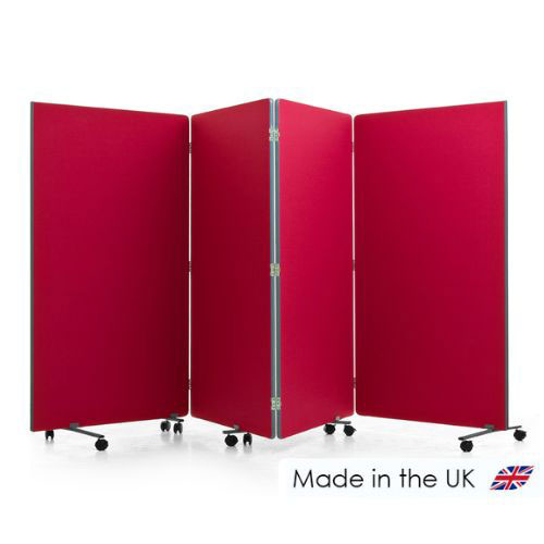 Portable concertina screen used for office partition wall