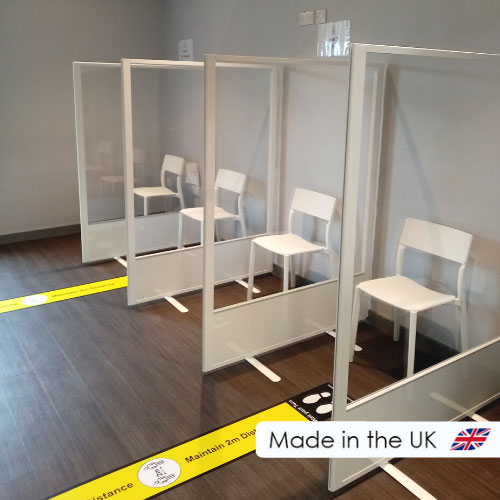 Acrylic freestanding medical screens from Rap Industries
