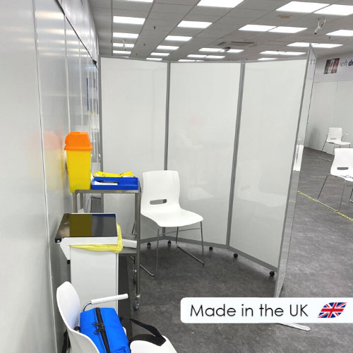 Laminate, wipeable room diviers from Rap Industries