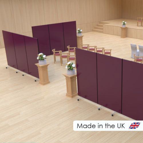 Partition Walls arranged in widths, available from Rap Industries