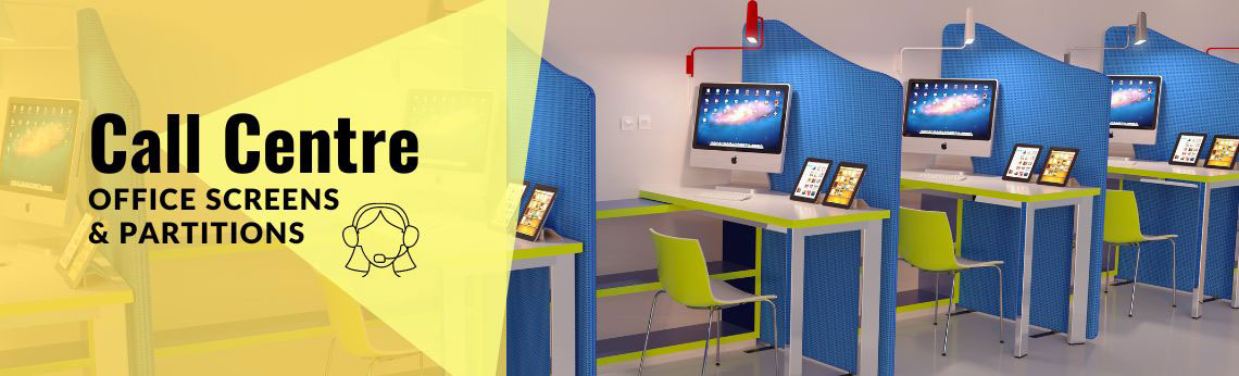Call centre office screens
